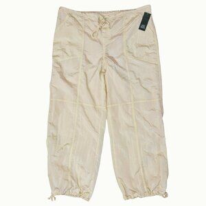 Wild Fable Women's Parachute Pants High Rise Wide Leg, Light Beige 2XL - NWT